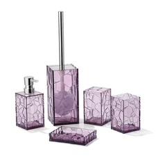 Clear Acrylic Bathroom Accessories Set - Rust-Free, Transparent Design - Incl...