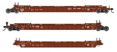Walthers Mainline 910-55820 Spur HO NSC 3-teiliger Wellwagen RTR CN GTW #676008