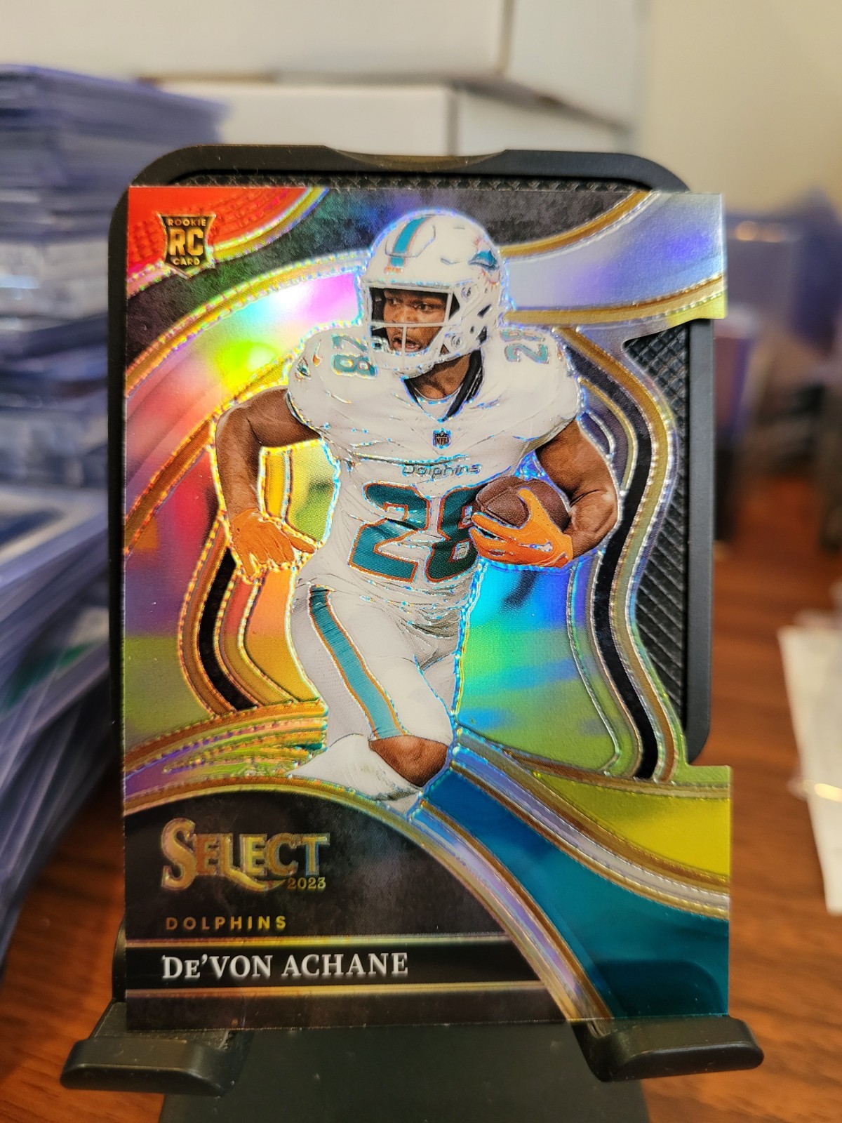2023 PANINI SELECT DEVON ACHANE DIE CUT CLUB LEVEL ROOKIE # NO 274 Dolphins