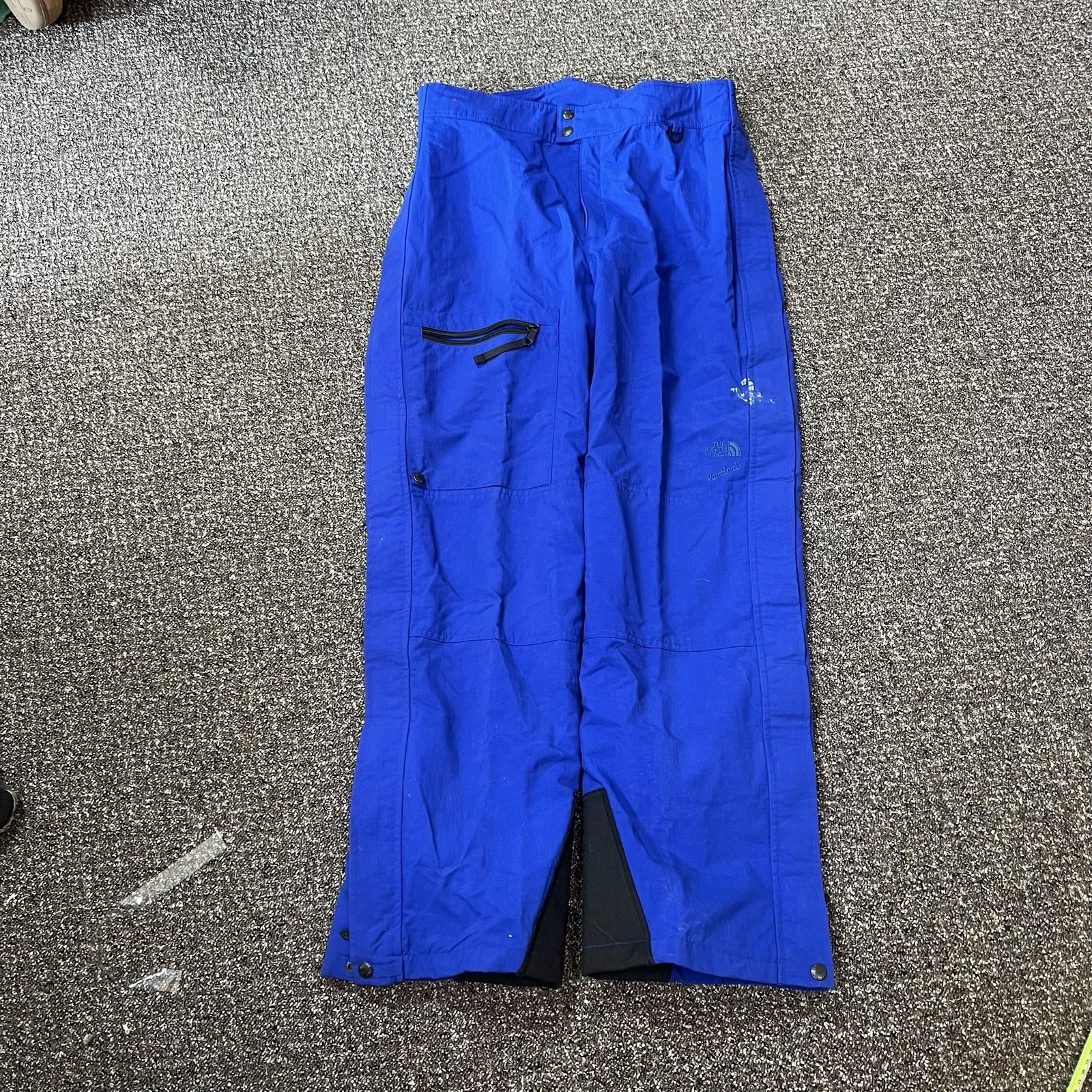 Vintage The North Face 1990s TNF Verticle Snow Pants Blue Purple Gore Tex M/L
