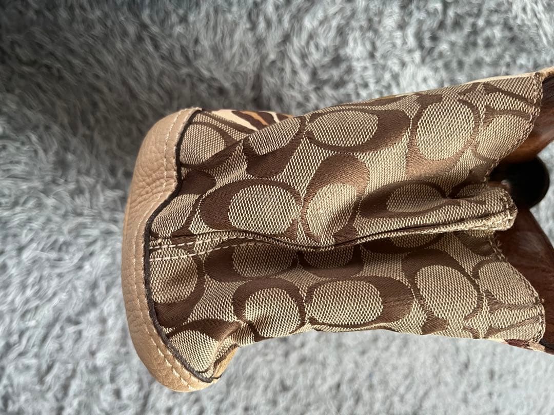 Coach Suede Patchwork Turnlock Bag Multi Color Ze… - image 15