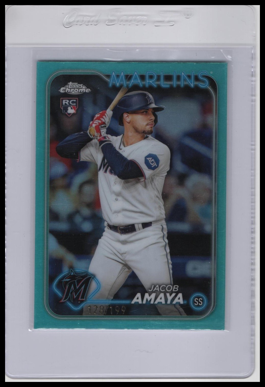 2024 Topps Chrome #92 Jacob Amaya Aqua Refractors #/199