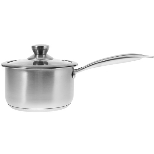 Stainless Steel Milk Pot Small Pan with Lid Multifunctional Sauce