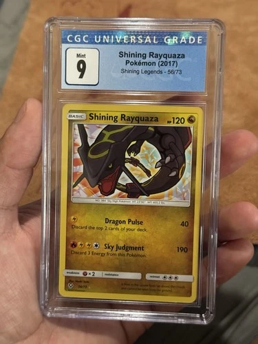 CGC 9 Shining Rayquaza Holo Shining Legends 2017 Pokemon Card #56