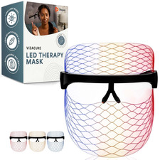 Vizacure Red Light Therapy Mask - Seethrough Design - Cordless LED  Red Light T