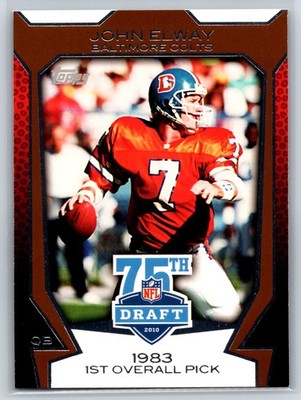 2010 Topps John Elway NFL Draft Insert Baltimore Colts #75DA-29