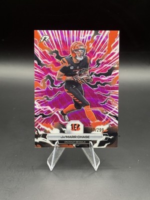 2025 Topps Resurgence #20 Ja’Marr Chase Magenta Surge Refractor #/299 Bengals