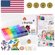 5200pcs Fuse Beads Kit for Boys and Girls, 24 Colors 5mm Melting Beads Set In...