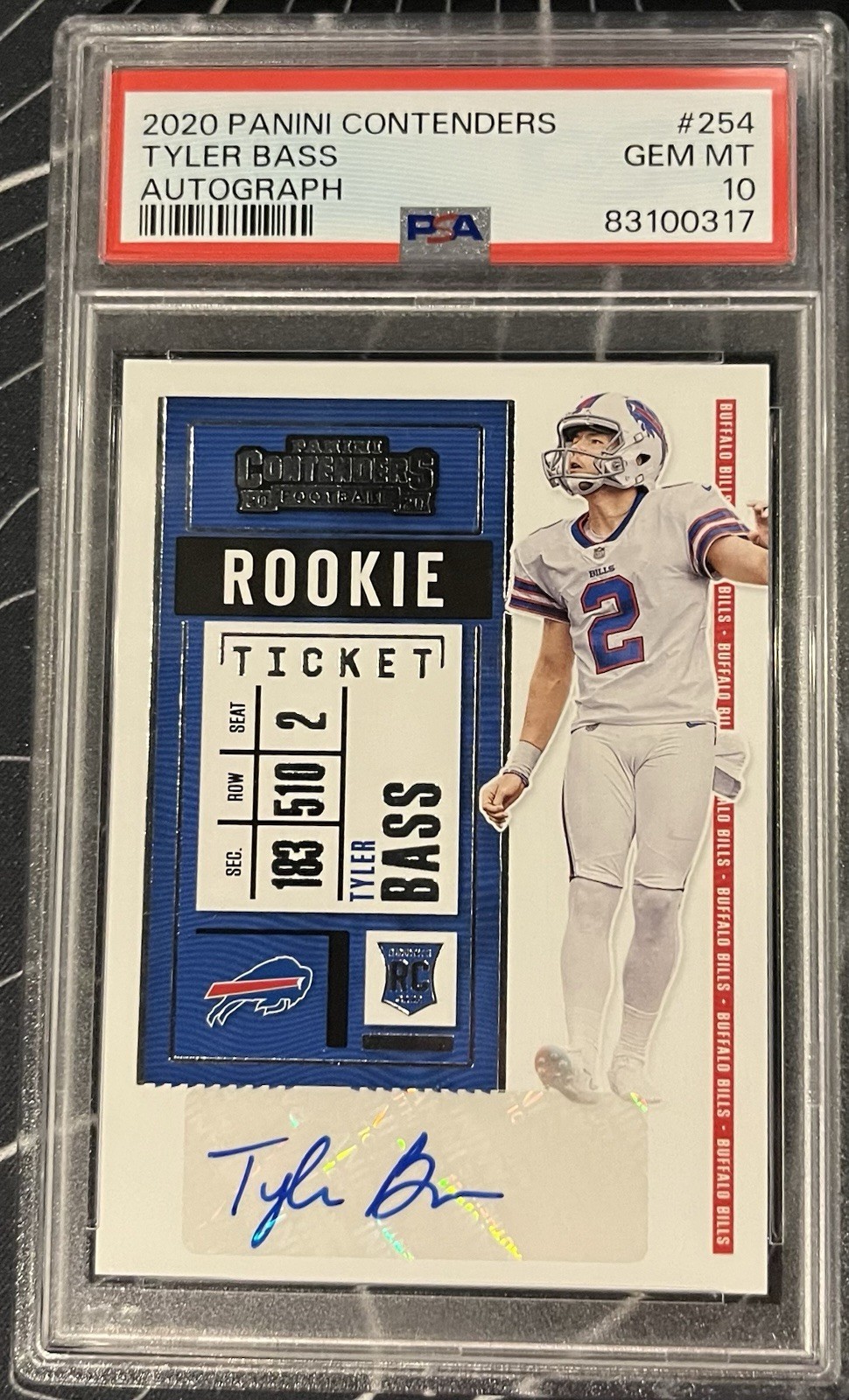 Tyler Bass Panini Contenders #254 Autograph-Wild Card