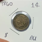 1860 Indian Head Cent Round Bust
