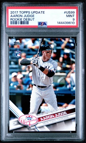 2017 Topps Update Series - Rookie Debut Aaron Judge #US99 Batting RC MVP PSA9