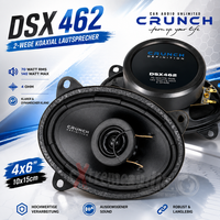 "Crunch DSX 462 4X6\" Koax Auto FüR Porsche VW Fiat Lautsprecher Set Oval Paar"