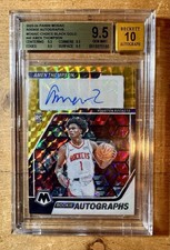 2023-24 Mosaic Choice Amen Thompson Rookie Auto Black Gold /8 BGS 9.5 Auto 10