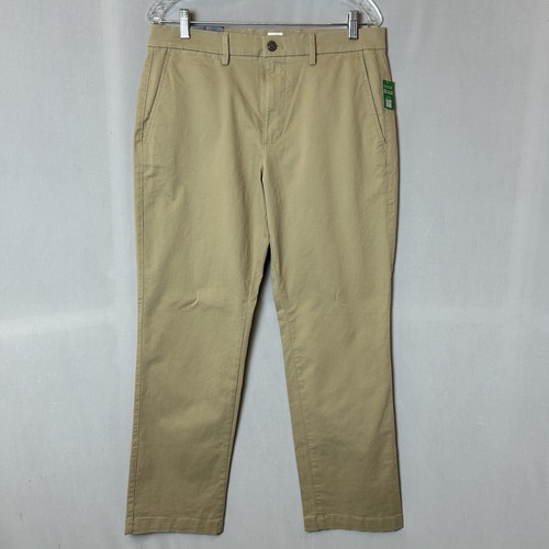 NWT Gap Pants Mens 31x28 Beige Khaki Straight Chino Mid Rise Flat Front - Picture 1 of 21