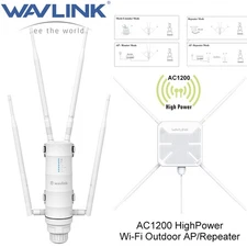 WAVLINK AC1200 Outdoor WiFi 6 Extender Long-Range WiFi Repeater/Access Point NEW