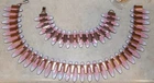 Vintage Copper Enamel Renoir? MCM Necklace Bracelet Set Costume Jewelry