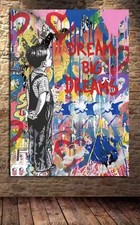 Hommage Big Dreams Banksy 60x80cm Leinwandbilder/PopArt/Motivation/Street Art