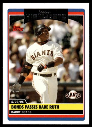 2006 Topps Updates & Highlights Barry Bonds San Francisco Giants #UH176