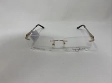 NATURALLY RIMLESS EYEWEAR NR 355 BGD BLACK GOLD 53/17/135 FLEX HINGE OE83