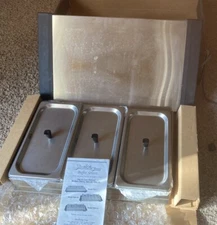 BroilKing TBS-3 Triple stainless steel Buffet Server/Warming Tray -Original Box