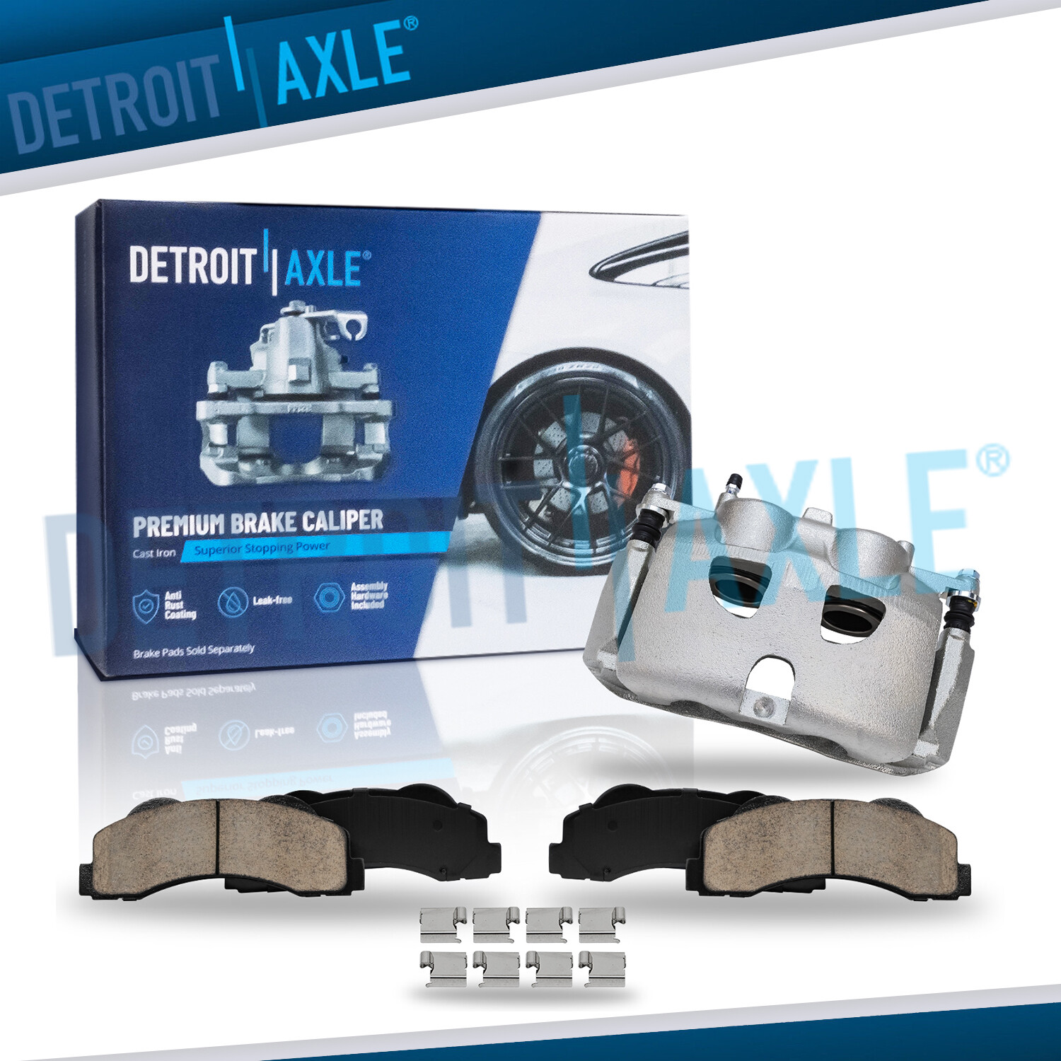 Front Left Disc Caliper & Brake Pads for Ford Expedition F-150 Lincoln Navigator