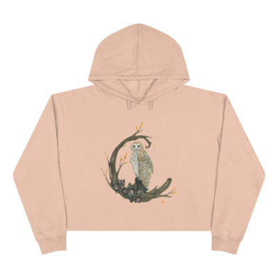 Night Owl Crop Hoodie
