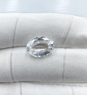 Natural White Sapphire Ceylon Brilliant Oval Cut 12.95 Ct Perfect Loose Gemstone