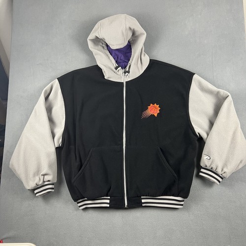 Vintage Pro Player NBA Phoenix Suns Mens XL Reversible Full Zip Fleece Jacket - Picture 3 of 9