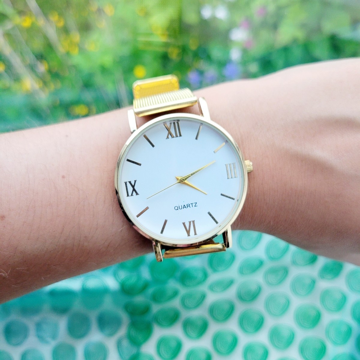 Classic Gold Quartz Roman Numeral Watch | eBay display picture 2