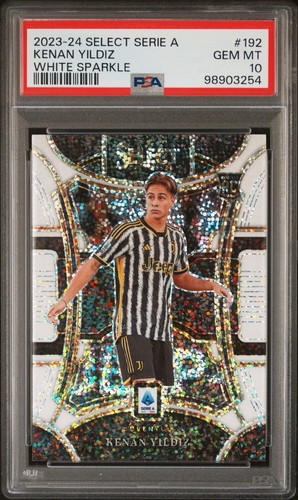 Kenan Yildiz [White Sparkle] #192 2023 Panini Select Serie A card