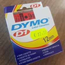 dymo d1 label cassettes nastro in cartuccia 12mmx7m 45017 black red