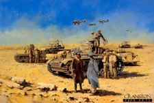Battle of El Alamein Military art Postcard Field Marshal Erwin Rommel Panzer III