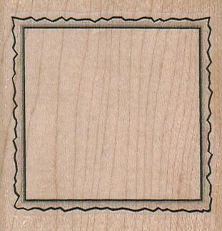 Photo/Stamp Outline 2 1/4 x 2 1/4'' Rubber Stamp, Post Card Stamp, Media Mail