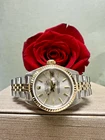 Ladies Rolex Oyster Perpetual Datejust 18k Gold Stainless Jubilee Silver Watch
