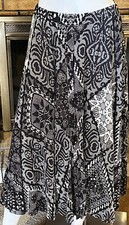 Fuzzi Black & Off White Nylon Mesh Print Swin...