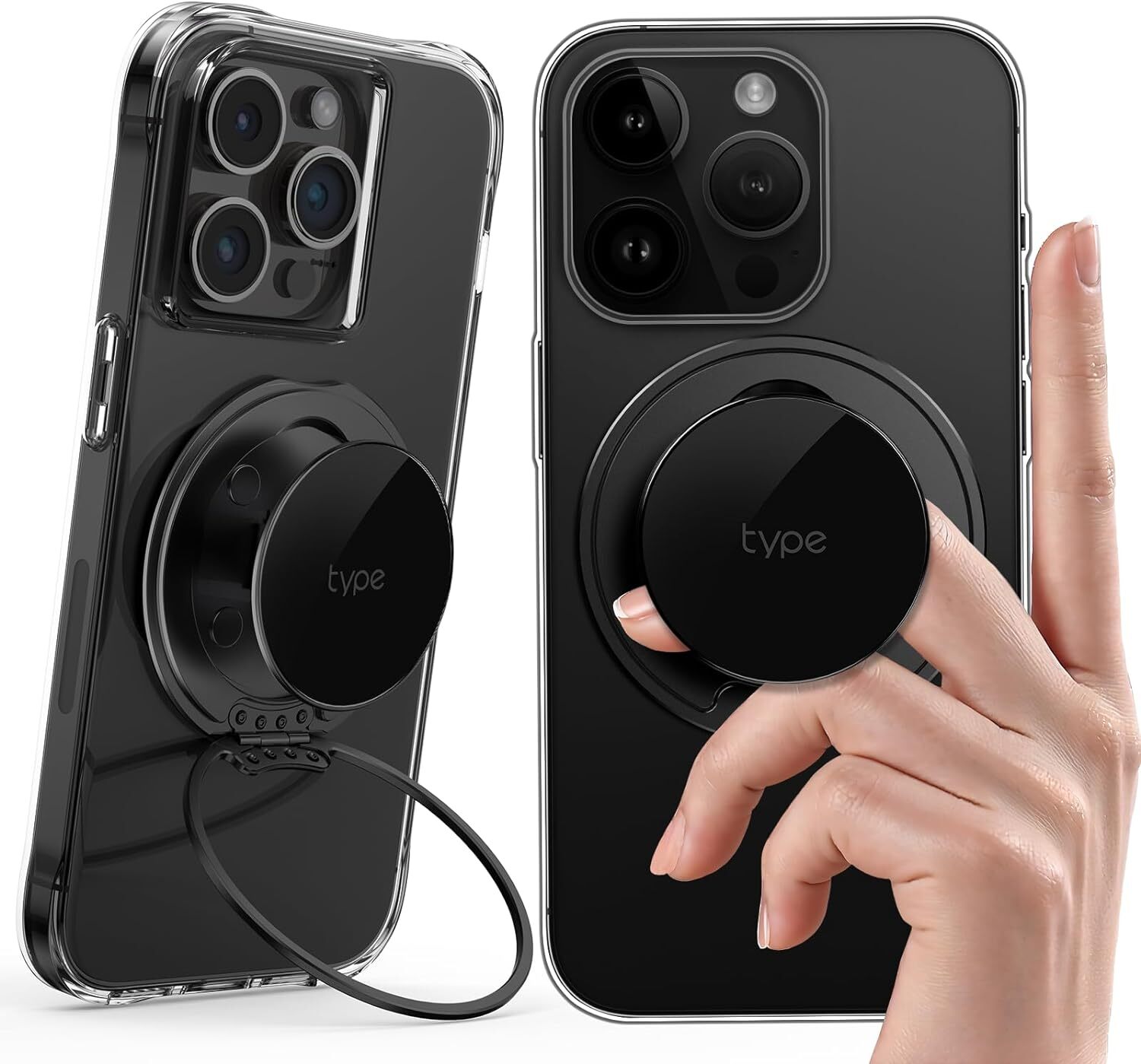 Phone Grip for Rotatable Ultra Thin Cell Phone Ring Holder for Magnetic Car