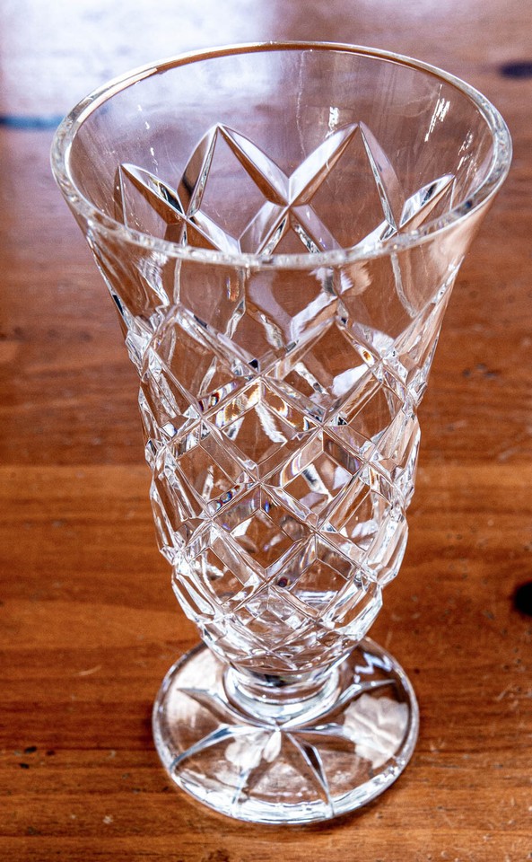 Waterford Crystal KINSALE Pattern Flared 7" Vase Ireland Excellent eBay