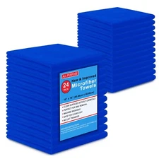 Microfiber Cleaning Cloth Set Of 24 Towel Rag Car Polishing Detailing No-Scratch