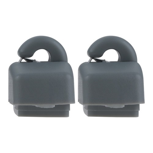 2pc Grey Front Sun Visor Hook Clips Bracket Holder For Skoda Superb 2002-2008 - Picture 7 of 14