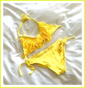 2 piece fringe bathing suit
