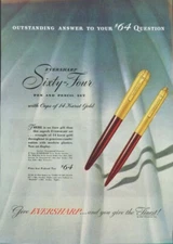 Outstanding answer Eversharp 64 Pen & Pencil ad 1946