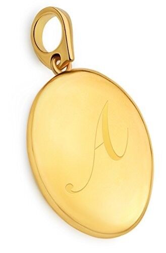 Brazalete dije cambiante enchapado en oro de 14 K con medallón inicial letra A a la Z del alfabeto - Imagen 3 de 12