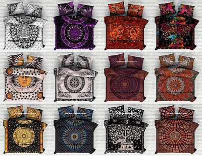 Mandala Indian Duvet Doona Cover Throw Boho Quilt Cover Bohemian Queen Bedding