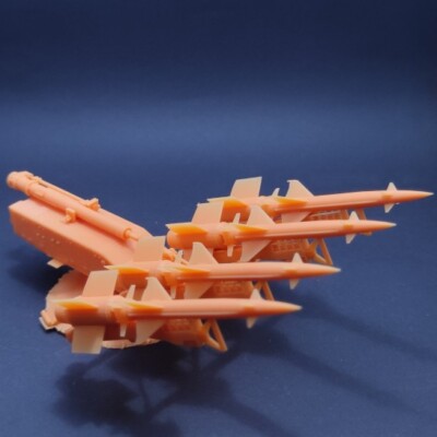 3D Printed 1/72/87/144 Soviet S-125 Surface-to-Air Missile Unpainted Model Kit-