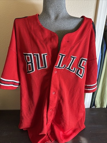 Vintage Starter Chicago Bulls Baseball Jersey Size 2XL NBA Eastern Conference