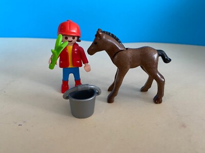 EKA8 - Playmobil ähnlich 4647 - Mädchen mit Fohlen - bespielt - gut
