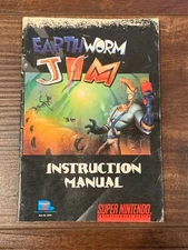 Earthworm Jim Earth Worm SNES Super Nintendo Instruction Manual Only