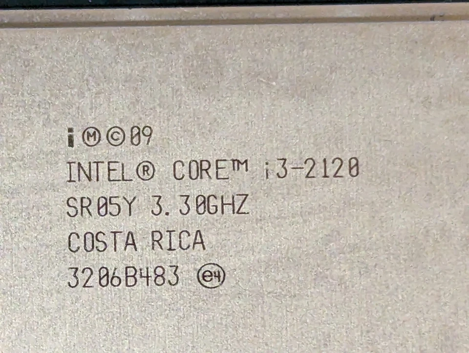 Intel Core i3-2120 3.3 GHz Desktop Processor CPU SR05y Costa Rica 3206B483 Works - Image 2 of 2