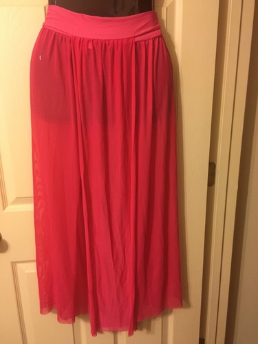 Maxi Skirt Sheer Swimsuit Cover-Up w 