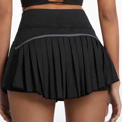 Safe Tennis Skirts XS-XXL Gym Golf Running Pleated Pantskirt Sports Fitness